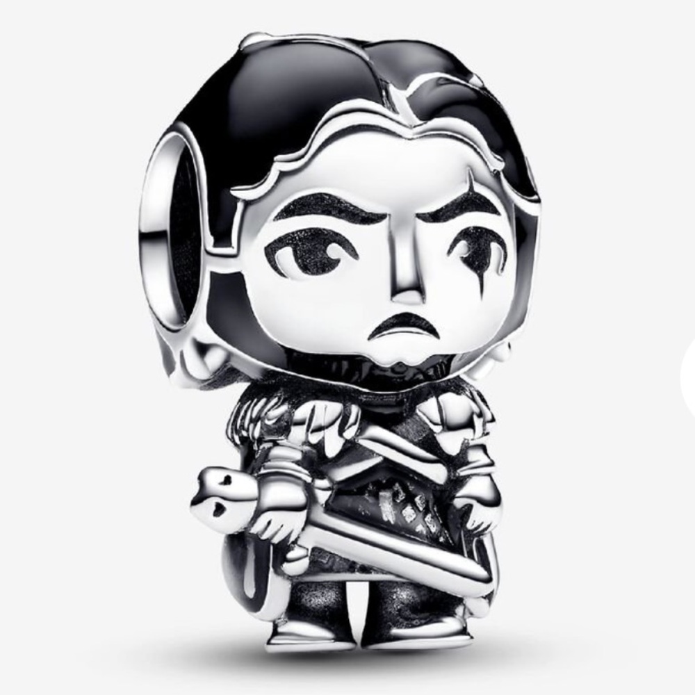 NWT Authentic Pandora Game of Thrones Jon Snow Charm Sterling Silver 925